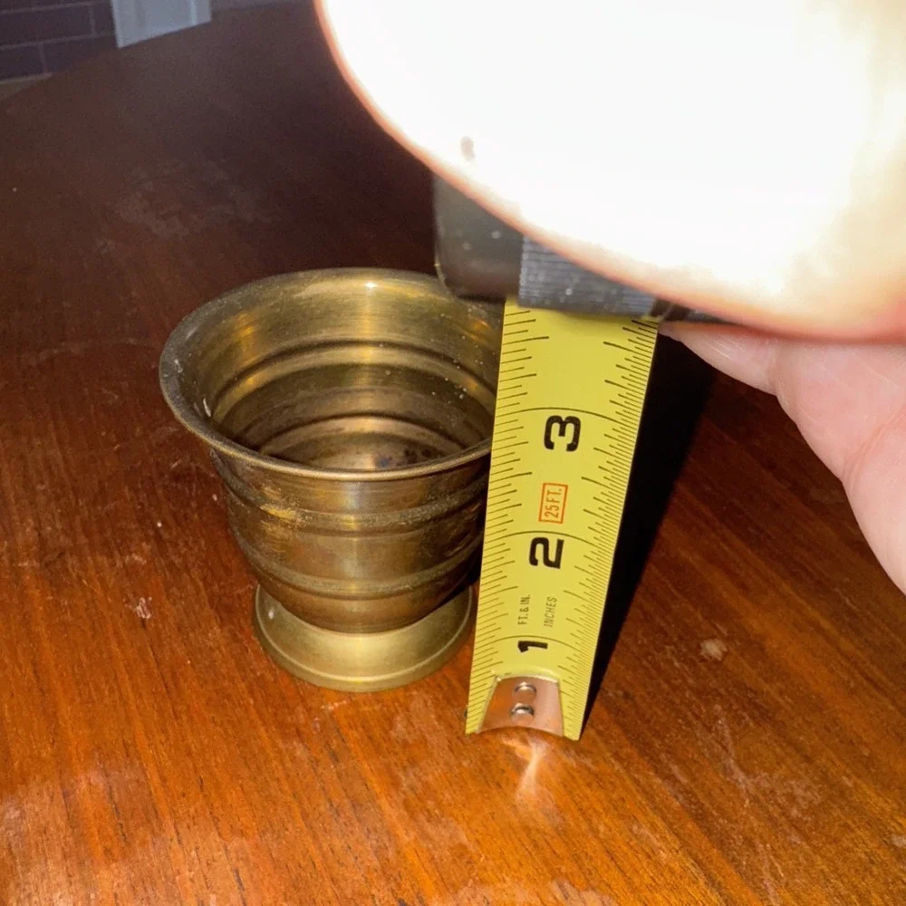 Adorable Vintage Mini Brass Planter Mid‎ Century 1960's OLA51